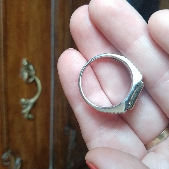 Jwbr 925 sterling silver diamond ring unisex